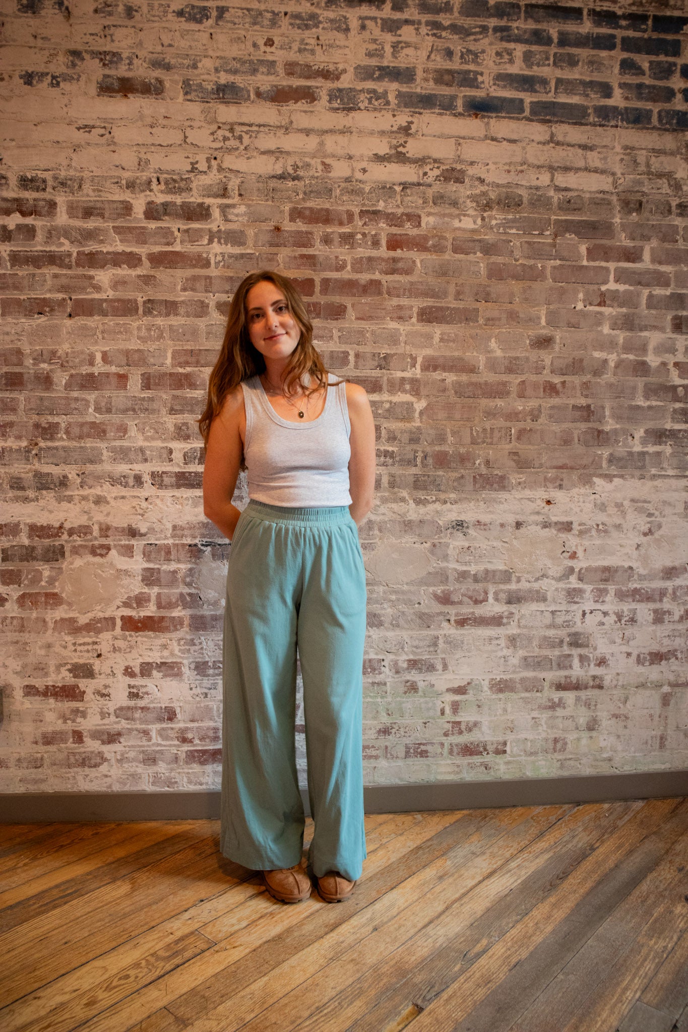 Natalie Pant in Turquoise