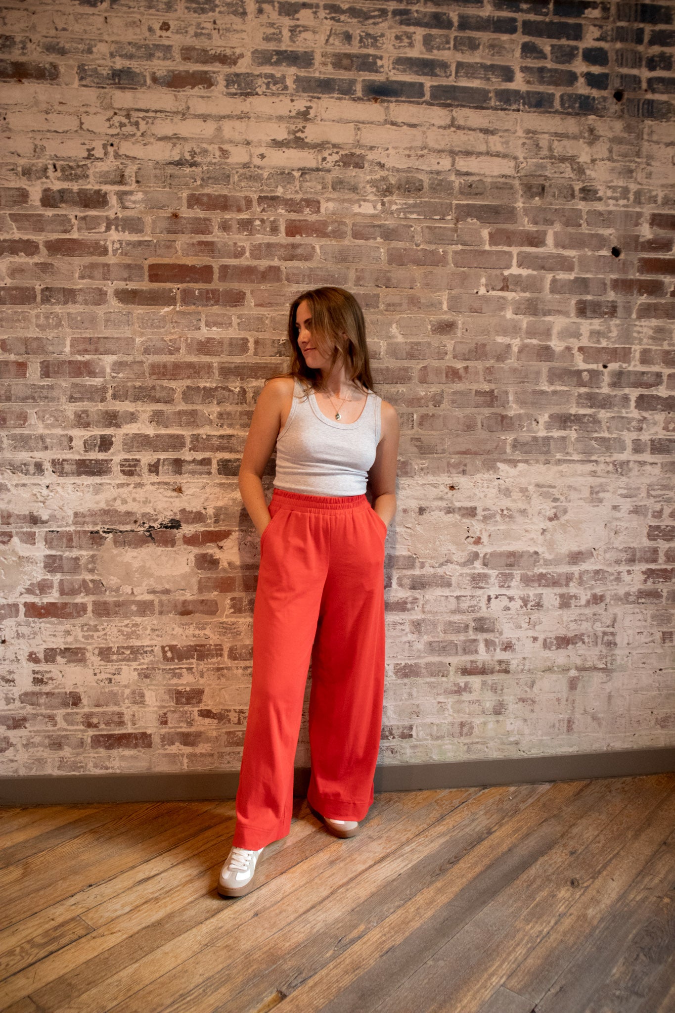 Natalie Pant in Red