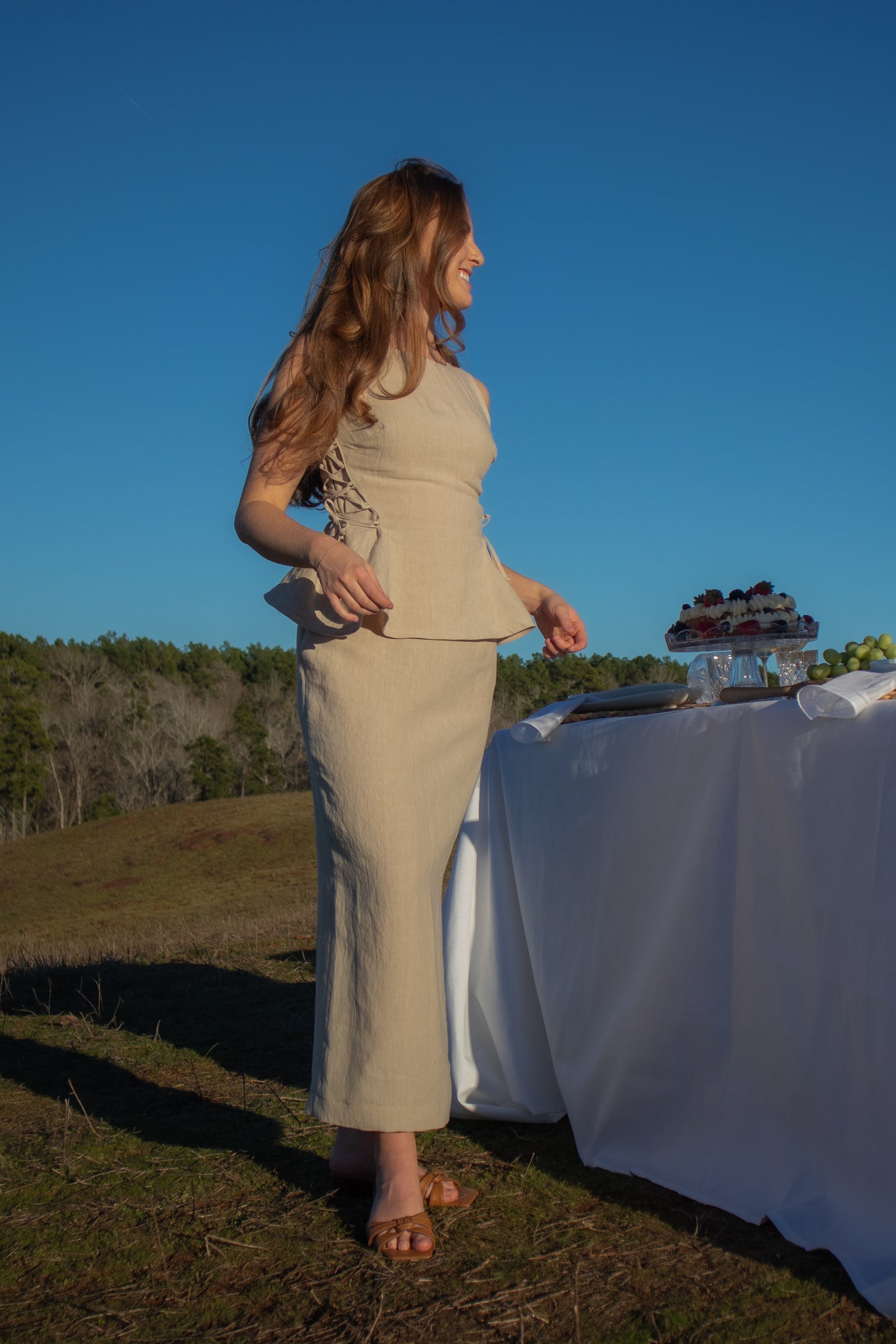 Margo Top in Beige