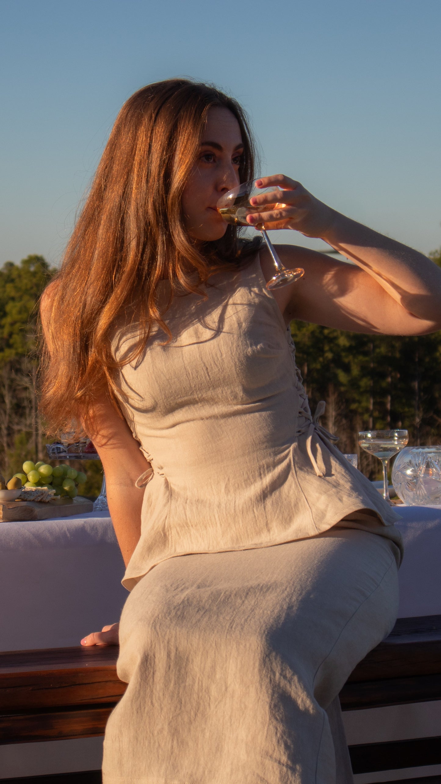 Margo Top in Beige