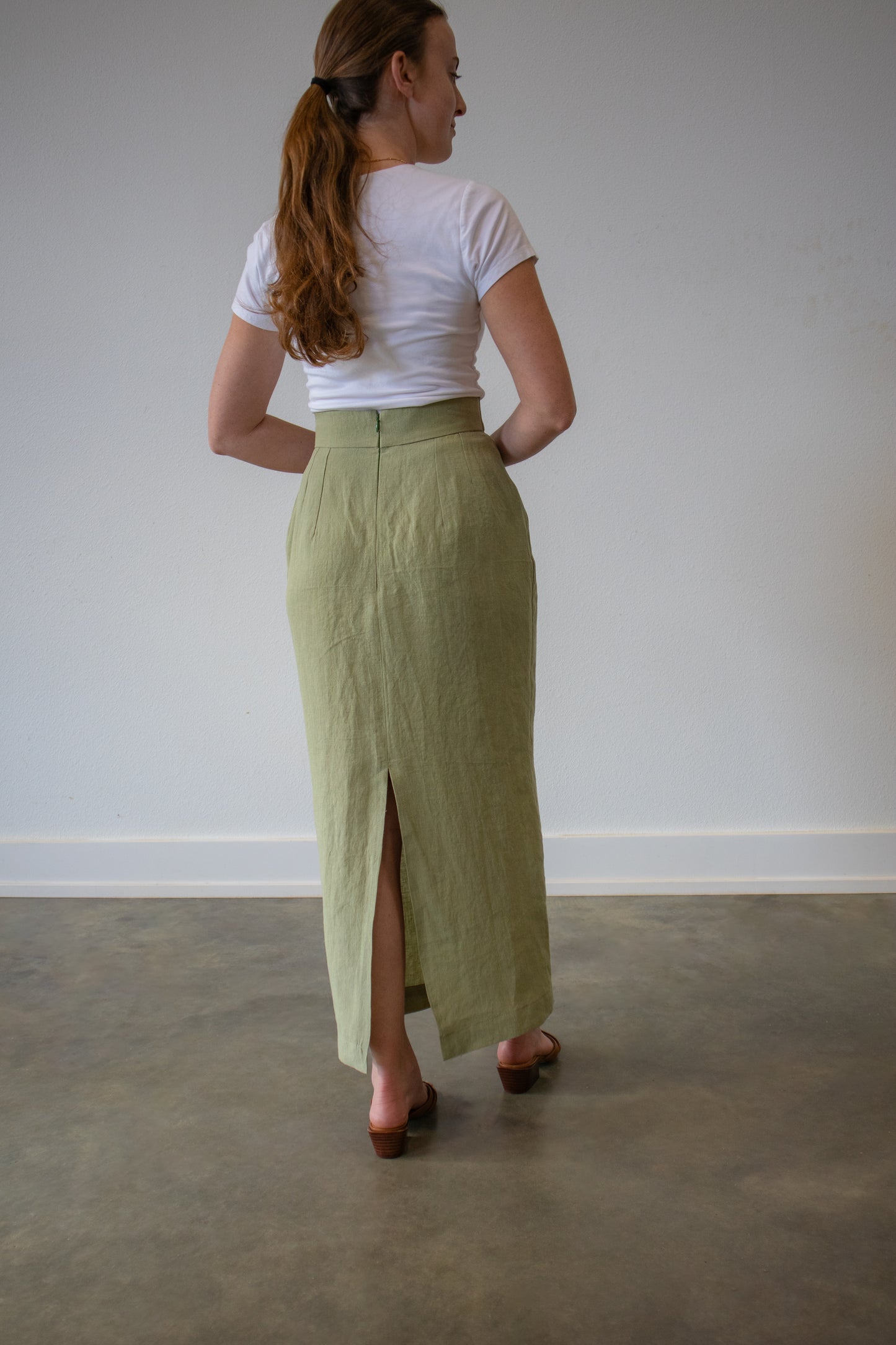 Margo Pencil Skirt in Sage
