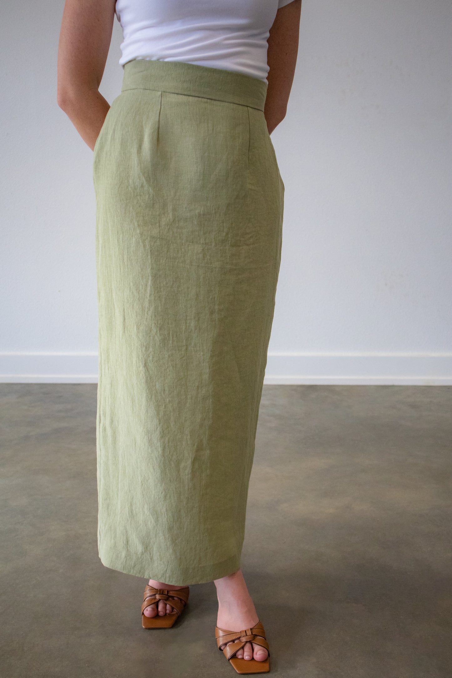 Margo Pencil Skirt in Sage