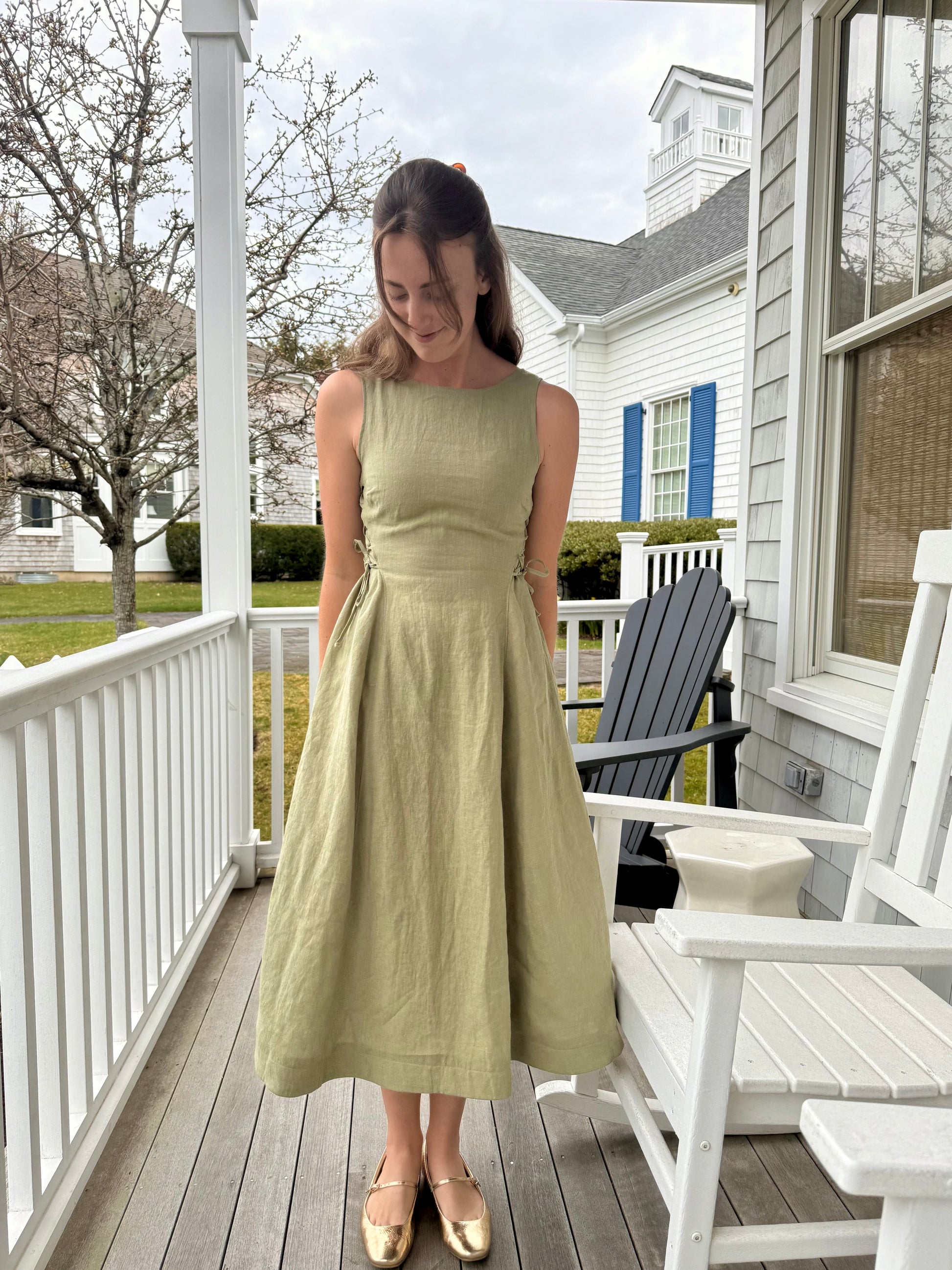Margo Dress in Sage L / 17 Margo Dress in Sage L / 17
